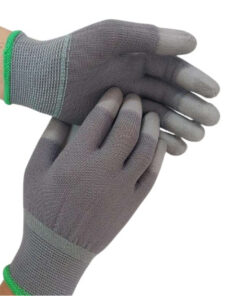 Găng tay PU phủ ngón màu xám (có viền)